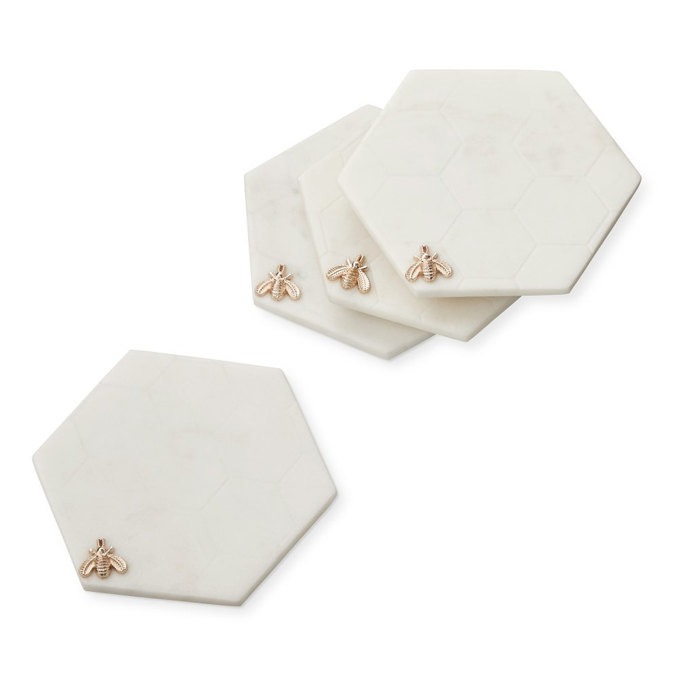 Honeycomb Coasters, Set of 4
