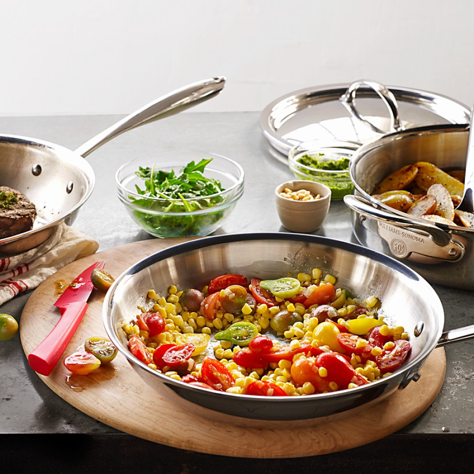 Williams Sonoma Thermo-Clad™ Stainless-Steel Frying Pan
