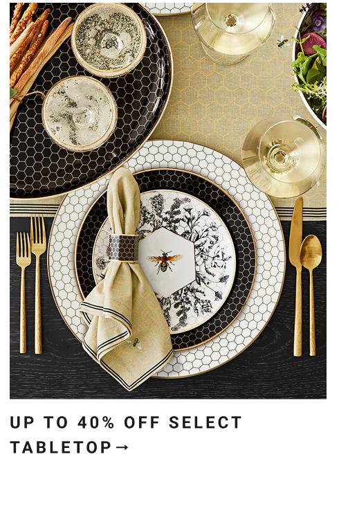 Up to 40% Off Select Tabletop