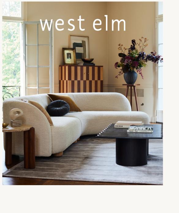 West Elm | Featuring Laurent Bumper Chaise Sectional Sofa | Shop Now