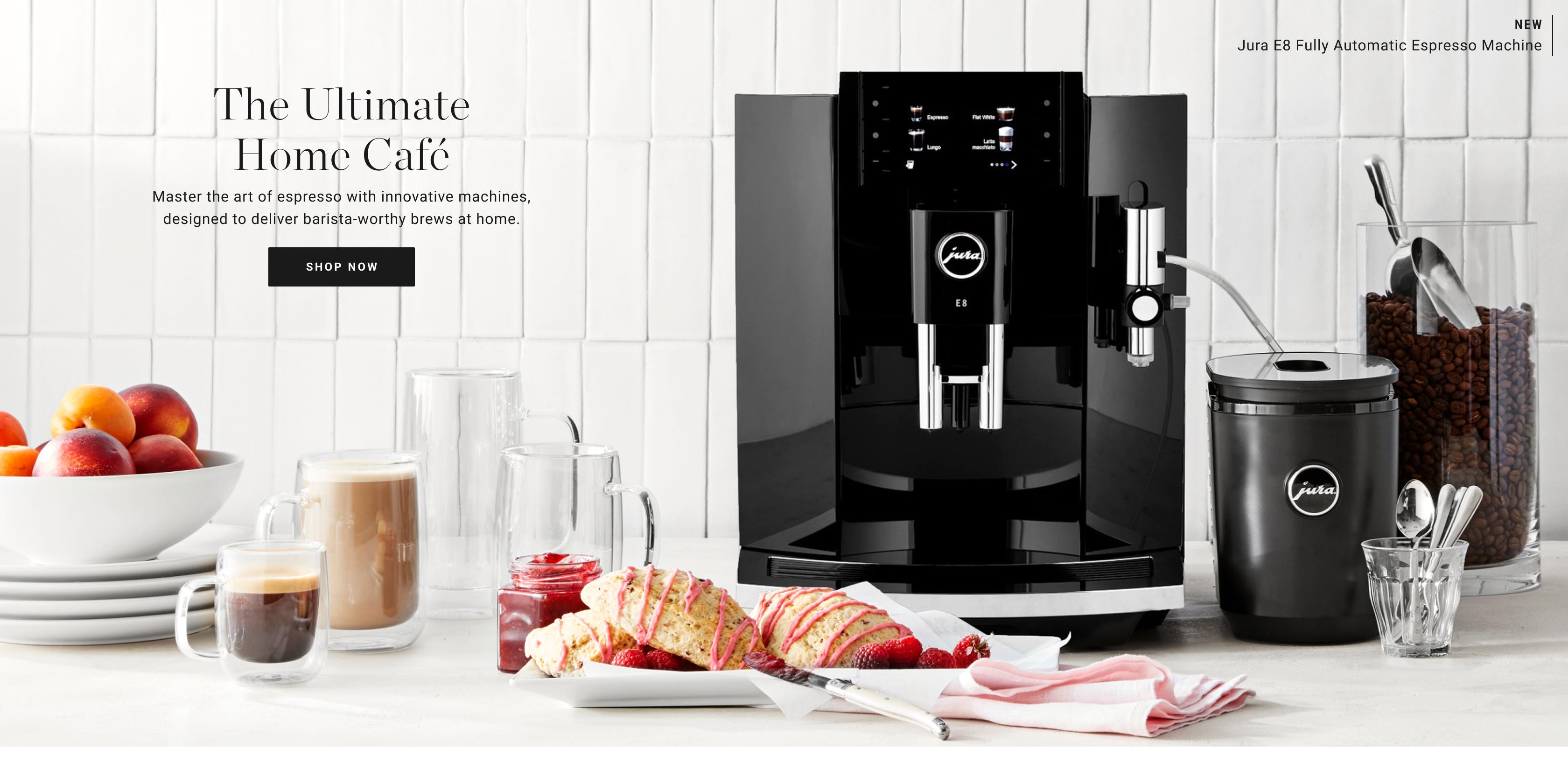 Espresso and Coffee Makers featuring JURA J8 Fully Automatic Espresso Machine in Black