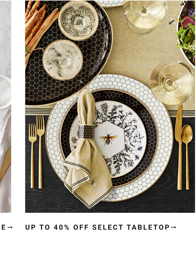 Up to 40% Off Select Tabletop