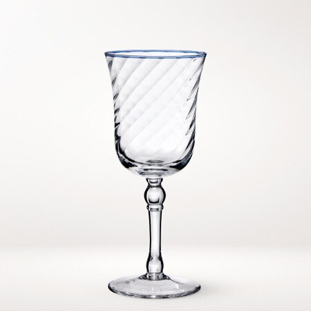 AERIN Swirl Blue Wine Glasses, Set of Williams Sonoma AU