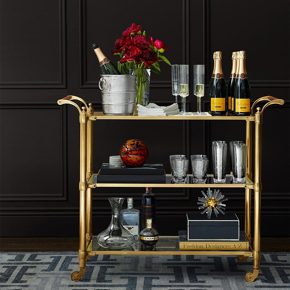 Beckett Bar Cart, Brass Williams Sonoma AU