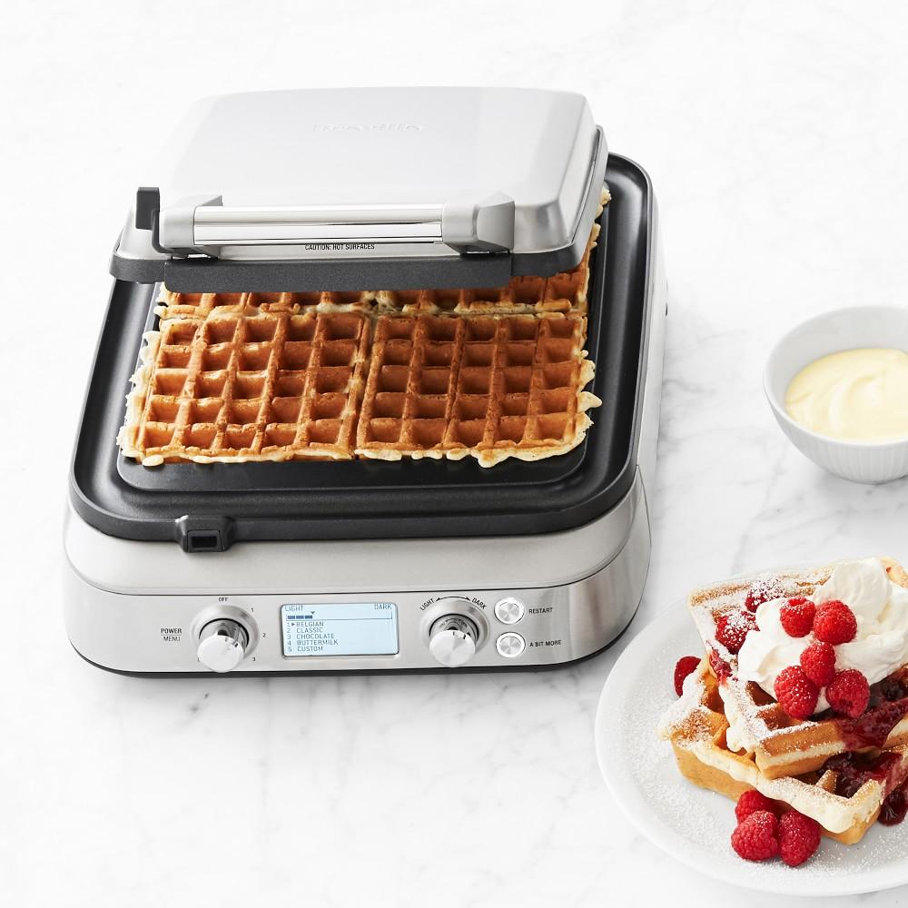 Breville BWM640XL Smart 4ーSlice Waffle Maker, Silver Breville BREBWM640XL 4 Slice Waffle Maker, silver : : Home