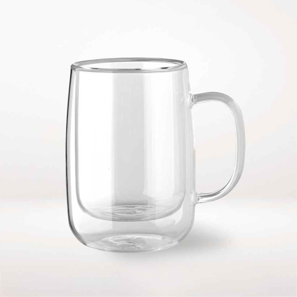 Double Wall Glass Coffee Mug, Small