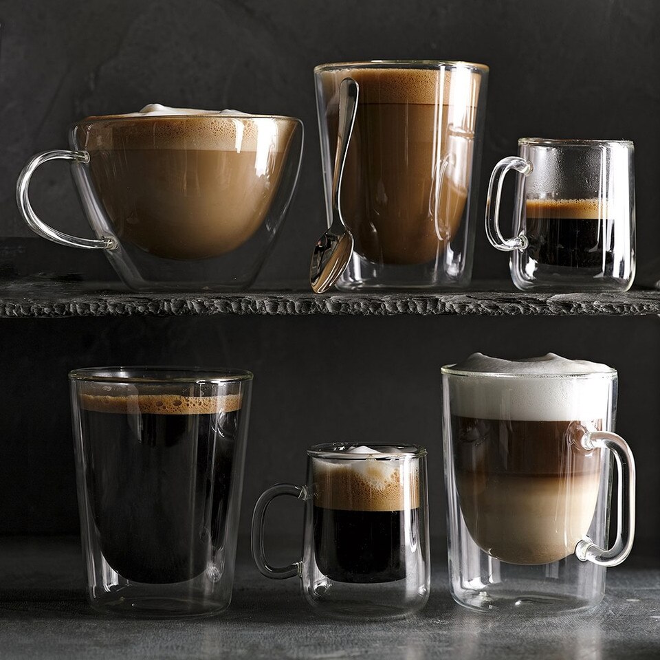 Double-Wall Glass Latte Mug