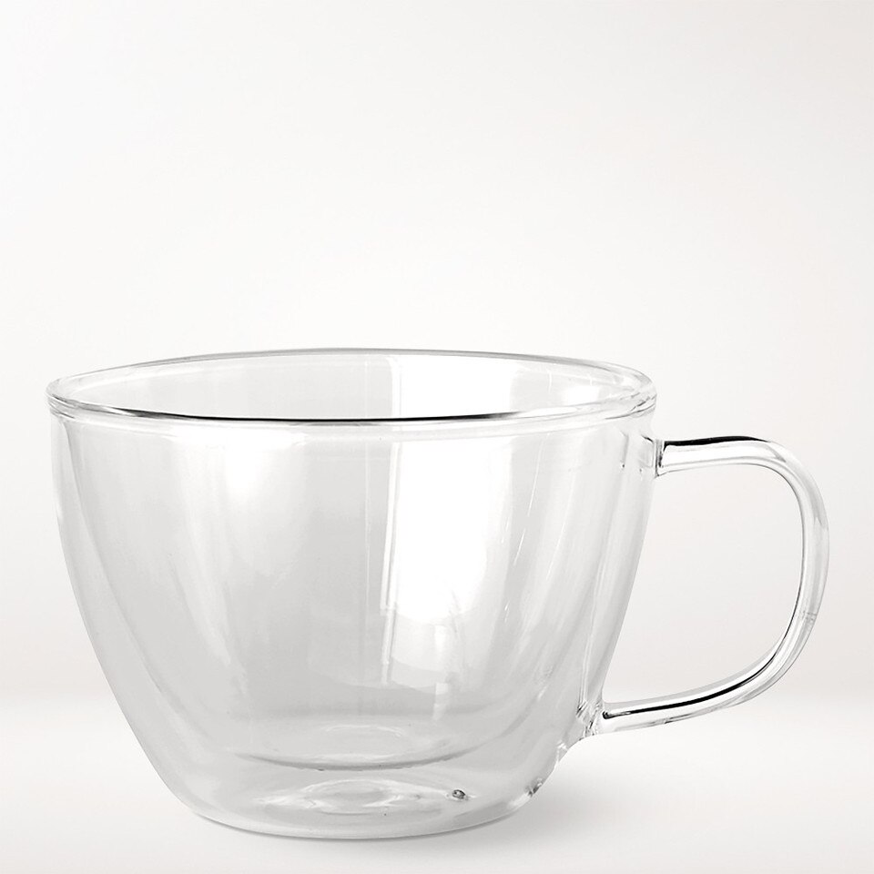 Double-Wall Glass Latte Mug