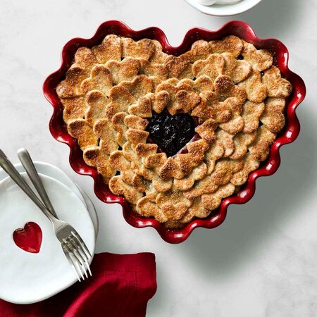 Emile Henry French Ceramic Ruffle Heart Pie Dish Williams Sonoma