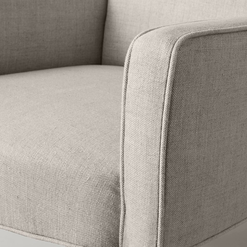 Fitzgerald Dining Armchair, Natural Linen