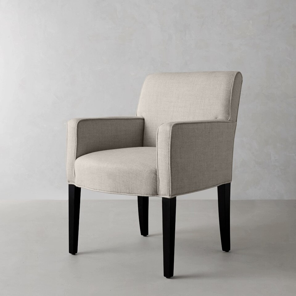 Fitzgerald Dining Armchair, Natural Linen