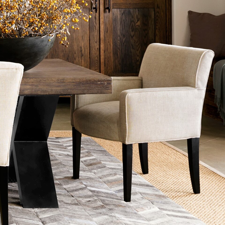 Fitzgerald Dining Armchair, Natural Linen