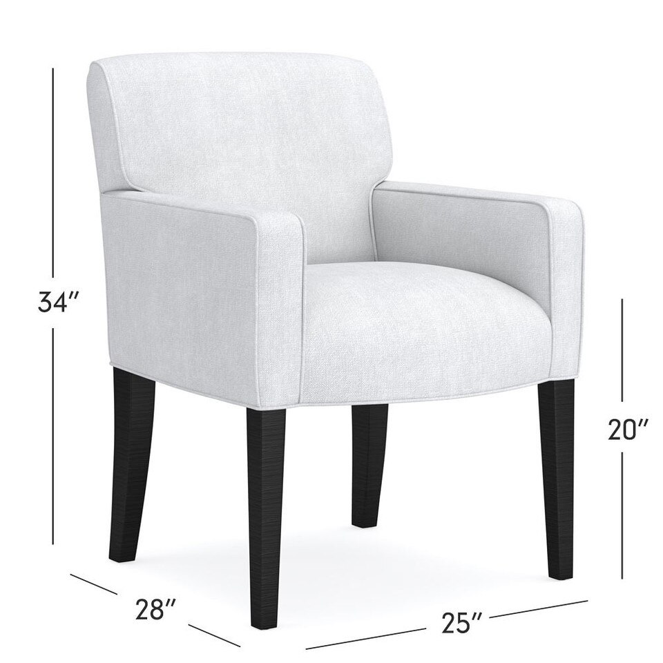 Fitzgerald Dining Armchair, Natural Linen