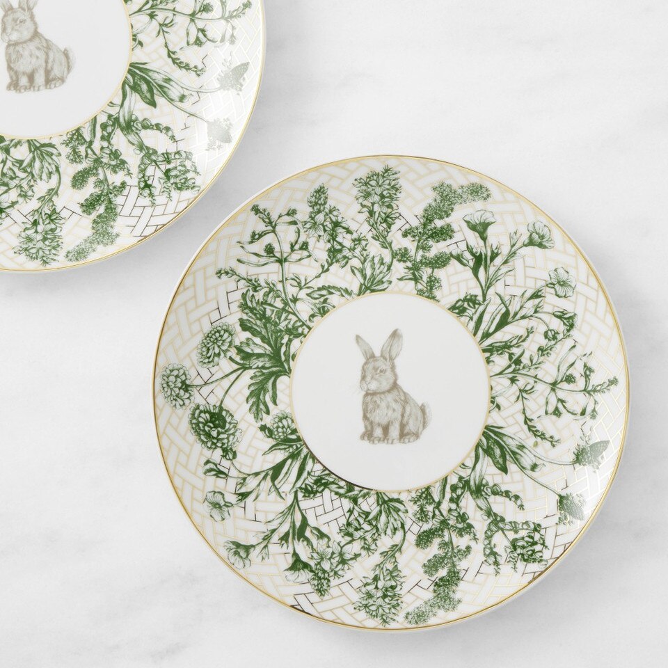 Garden Lattice Bunny Salad Plate