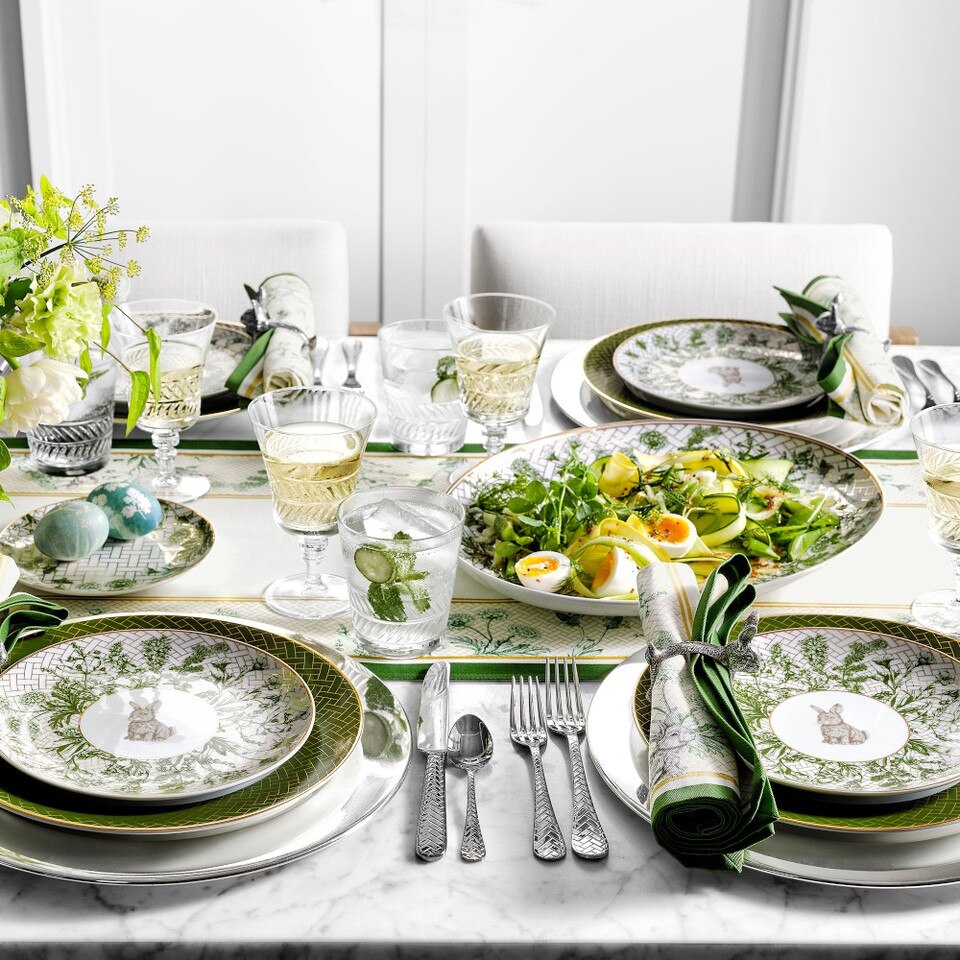 Garden Lattice Bunny Salad Plate
