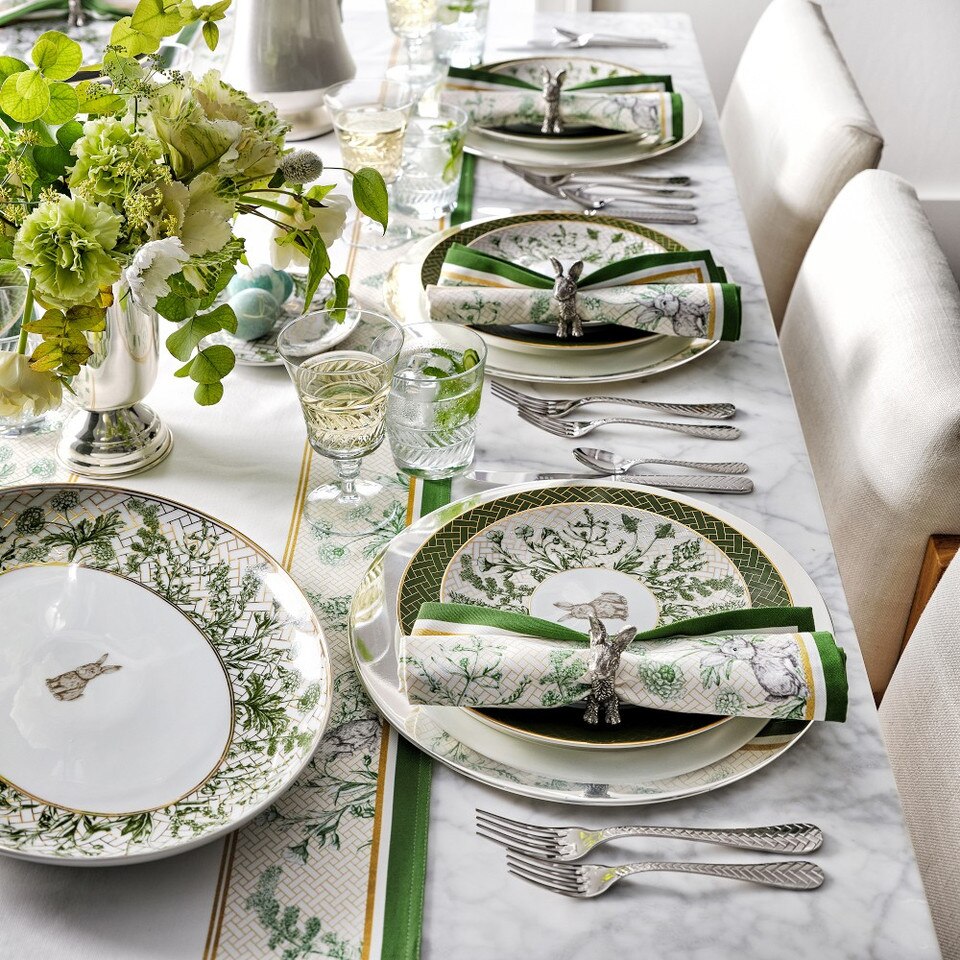 Garden Lattice Bunny Salad Plate