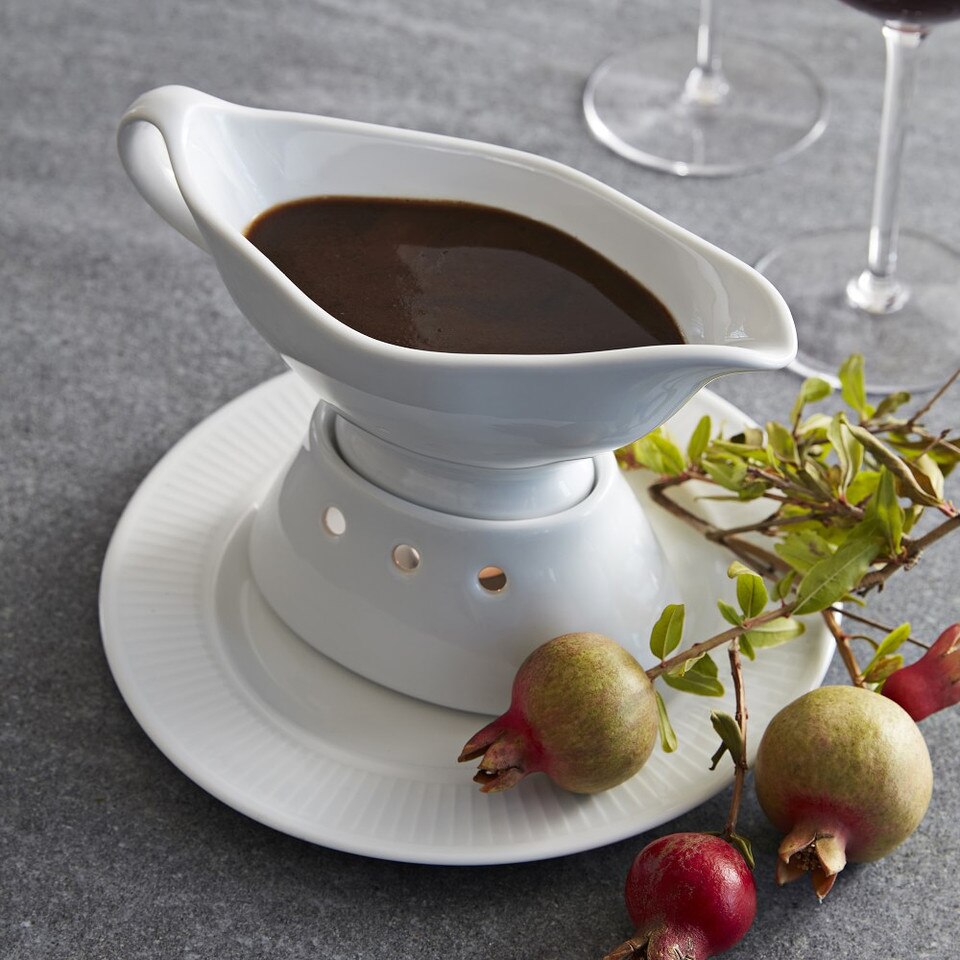 Pillivuyt Gravy Boat with Warming Base