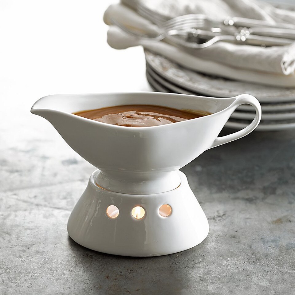 Pillivuyt Gravy Boat with Warming Base