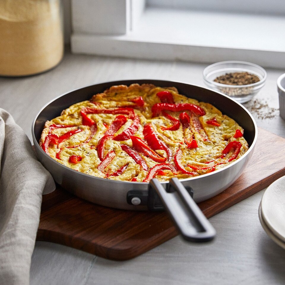 GreenPan™ Stanley Tucci™ Stainless Steel Ceramic Non-Stick Frying Pan Set of 2