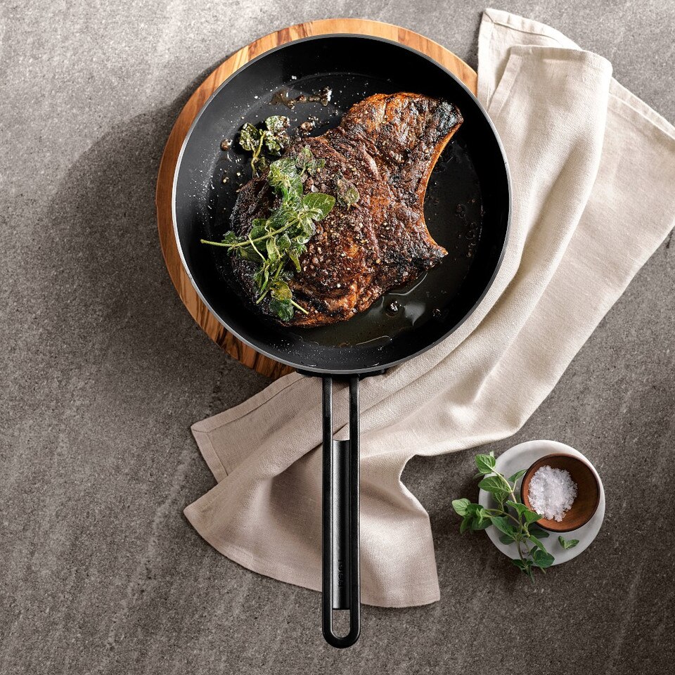 GreenPan™ Stanley Tucci™ Stainless Steel Ceramic Non-Stick Frying Pan Set of 2