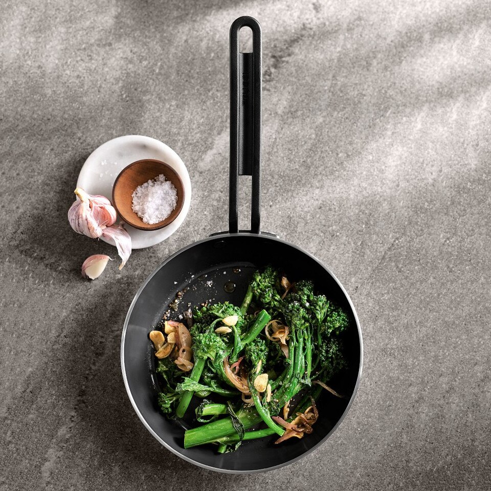 GreenPan™ Stanley Tucci™ Stainless Steel Ceramic Non-Stick Frying Pan Set of 2