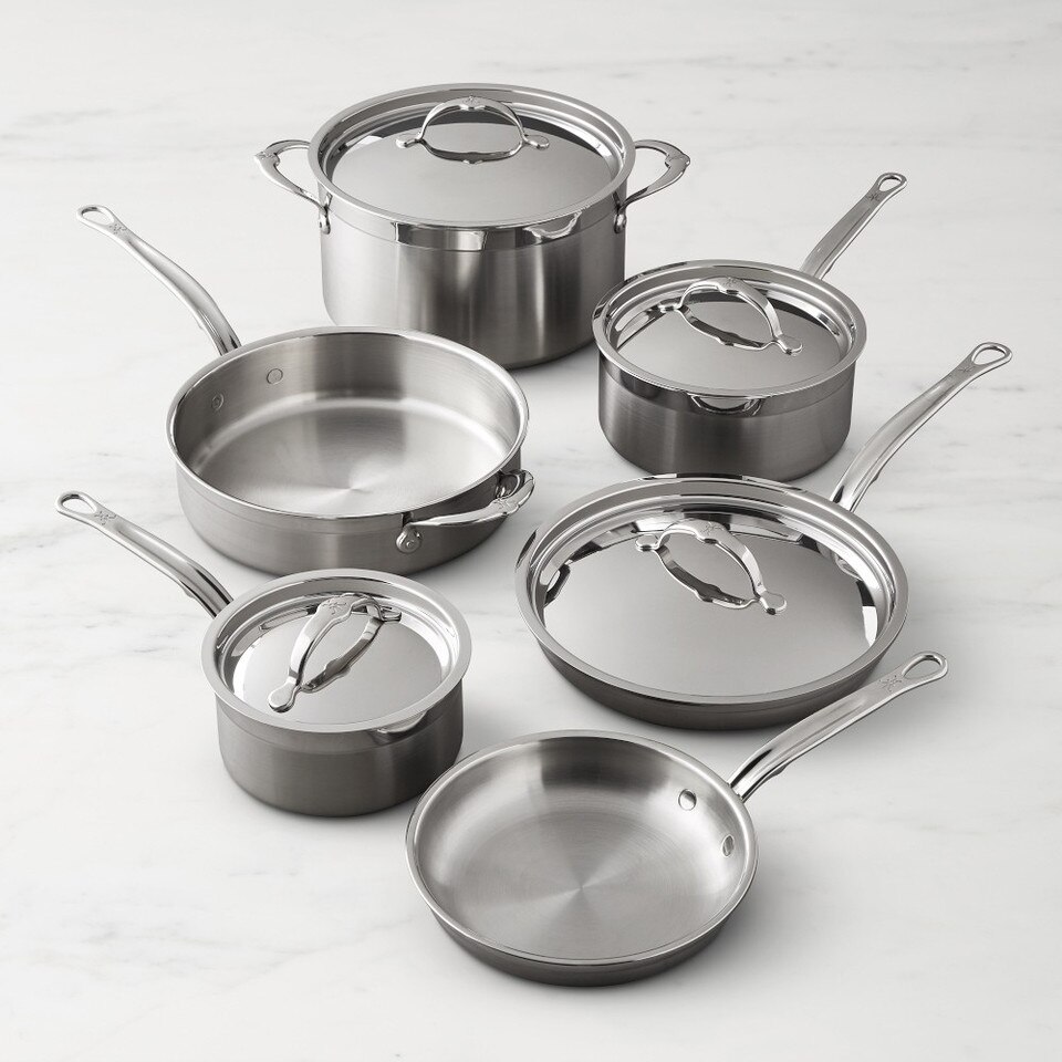 Hestan ProBond Professional Clad Stainless Steel 10-Piece Cookware Set