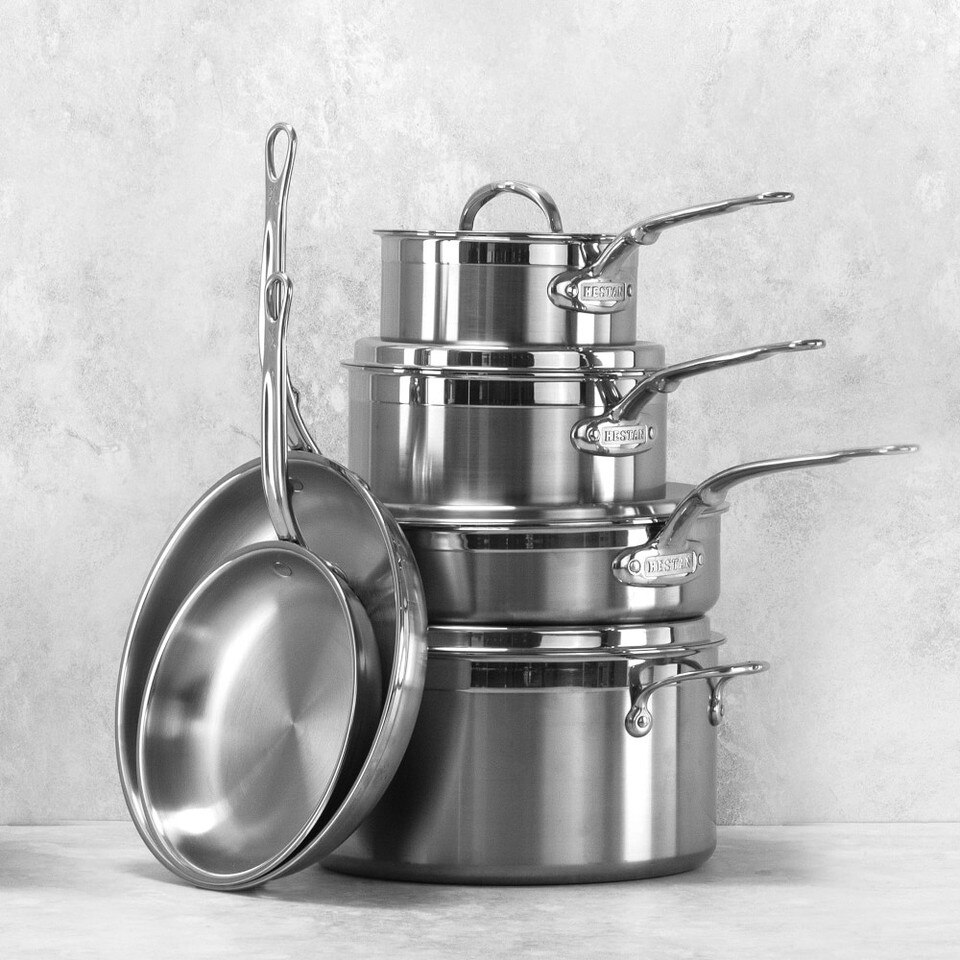 Hestan ProBond Professional Clad Stainless Steel 10-Piece Cookware Set