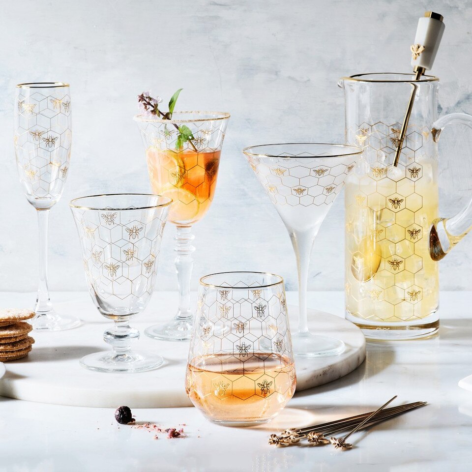 Honeycomb Goblet Glass