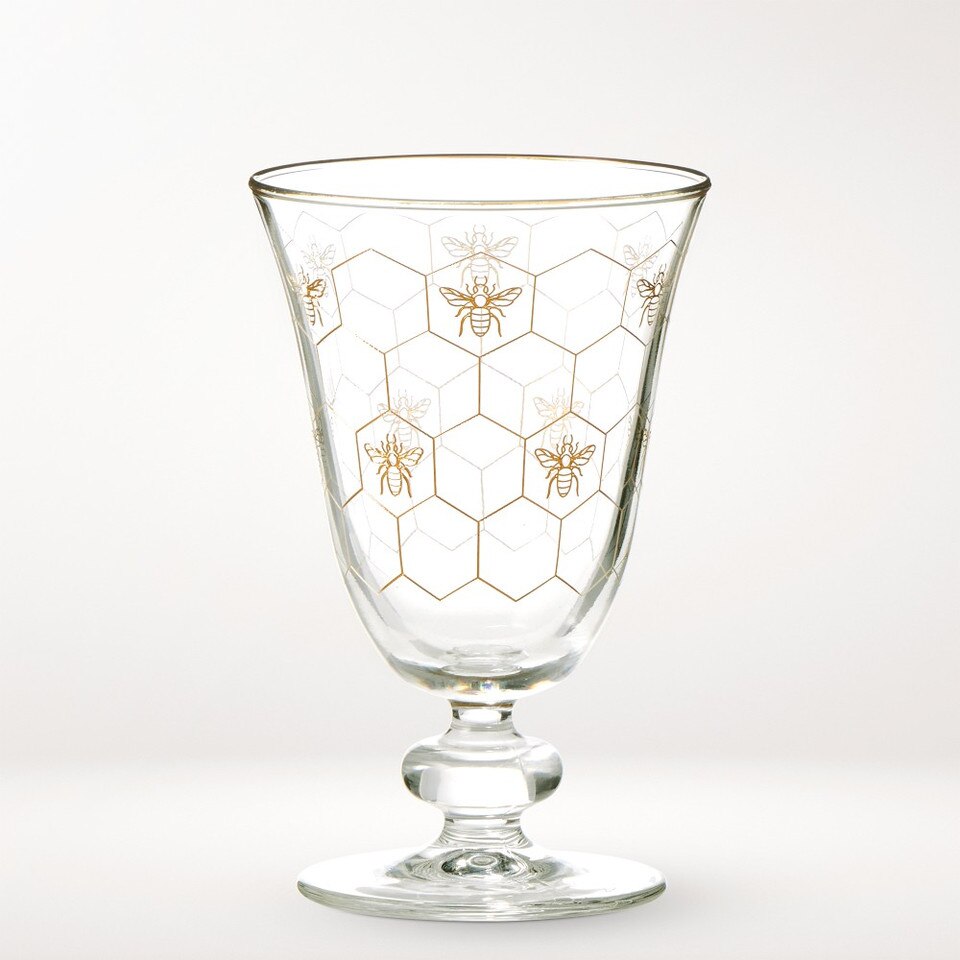 Honeycomb Goblet Glass