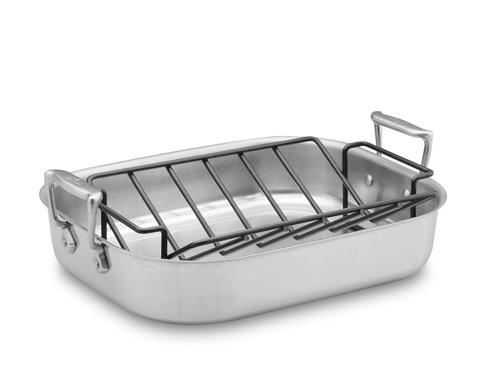 All-Clad Stainless-Steel Roaster with 