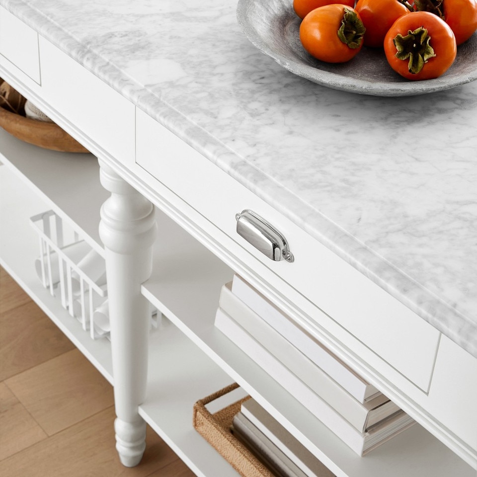 Larkspur Marble-Top Kitchen Island