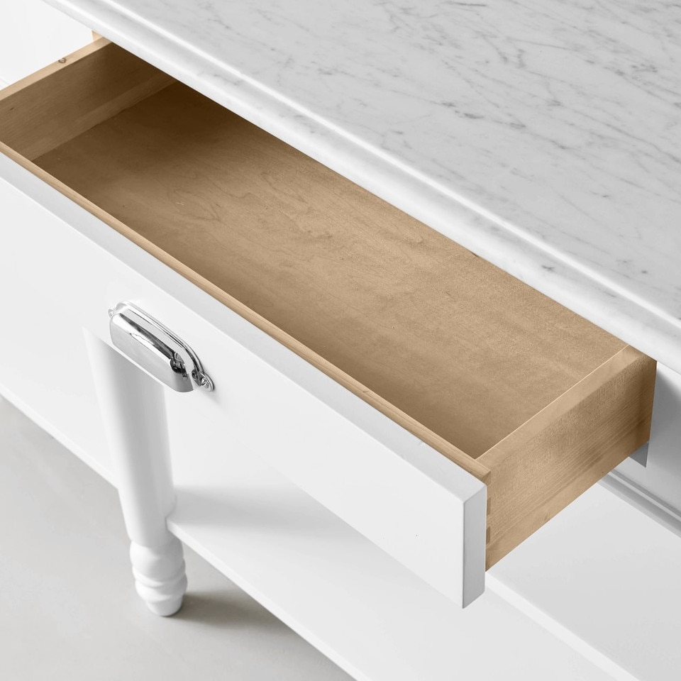 Larkspur Marble-Top Kitchen Island