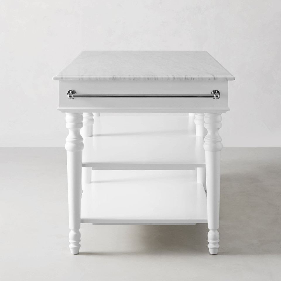 Larkspur Marble-Top Kitchen Island