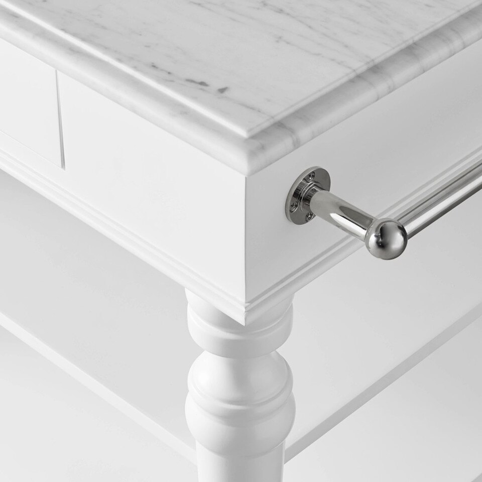 Larkspur Marble-Top Kitchen Island
