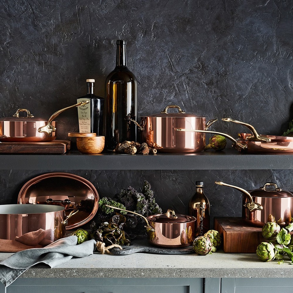 Mauviel M'150 B Copper 12-Piece Cookware Set