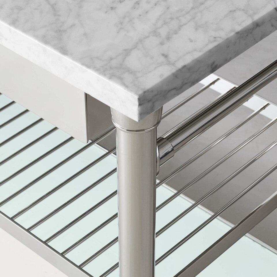 Modular Kitchen Island with Marble Top