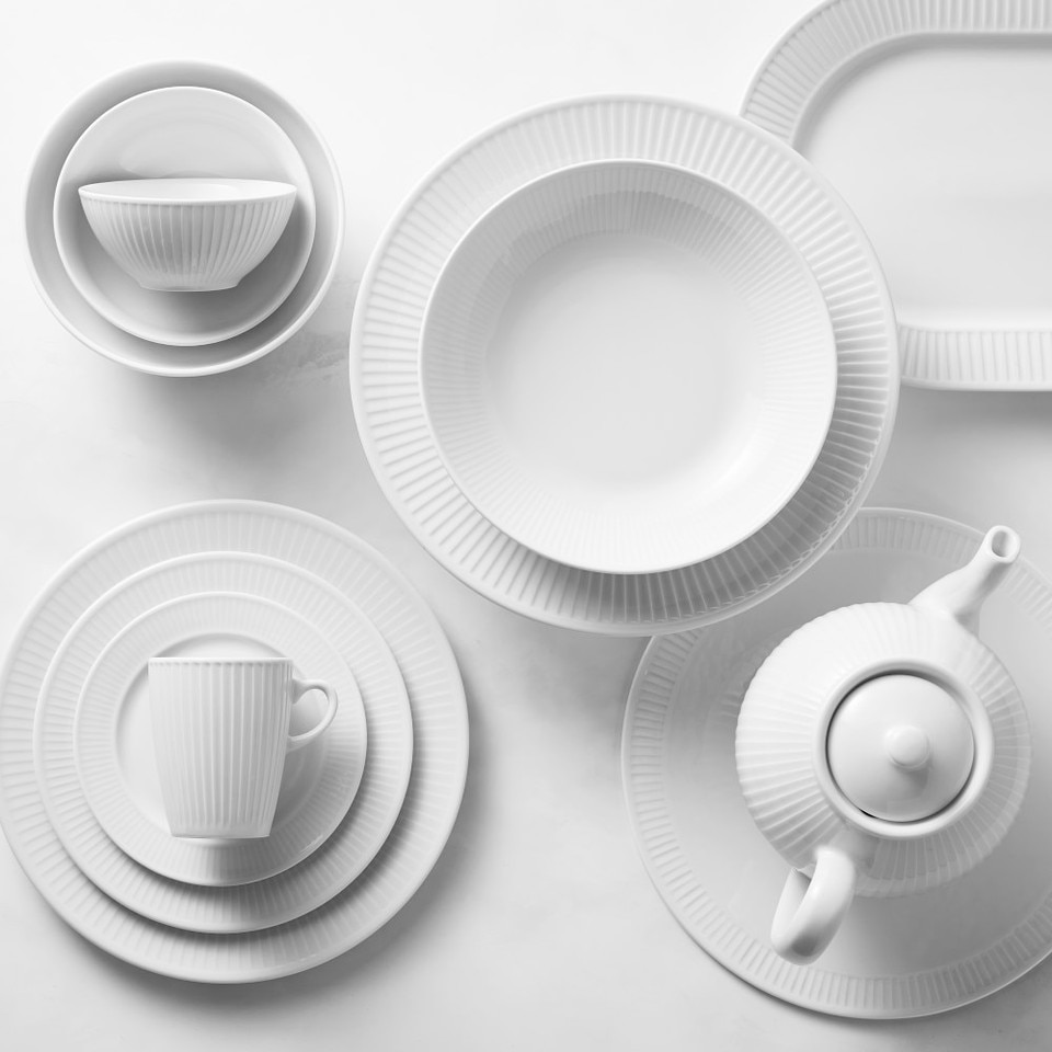 Pillivuyt Plisse Porcelain Mugs