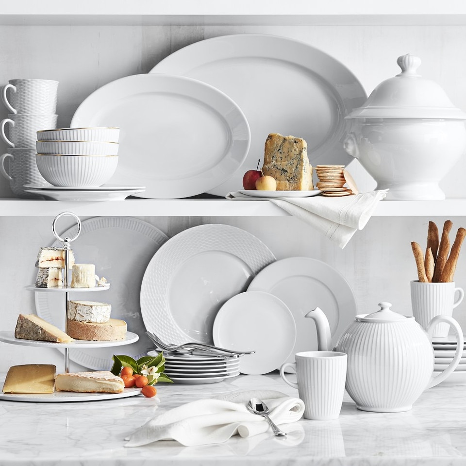 Pillivuyt Plisse Porcelain Mugs