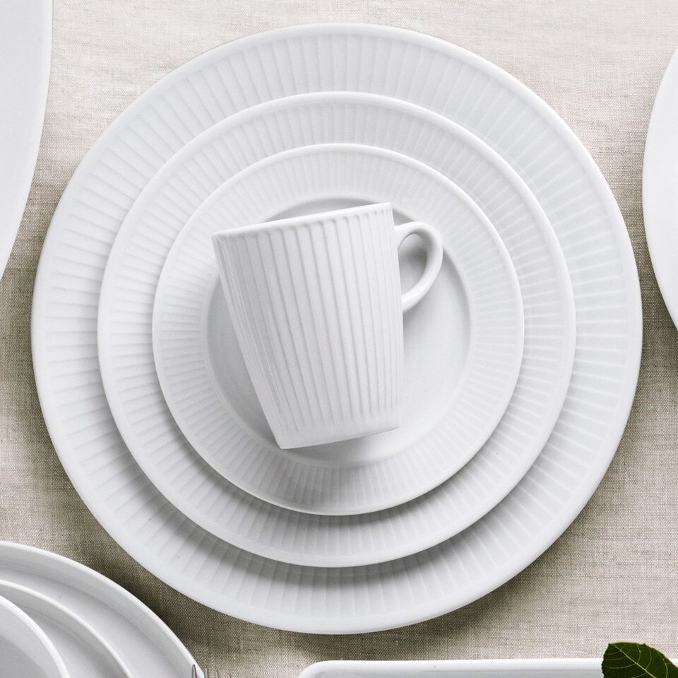 Pillivuyt Plisse Porcelain Mugs