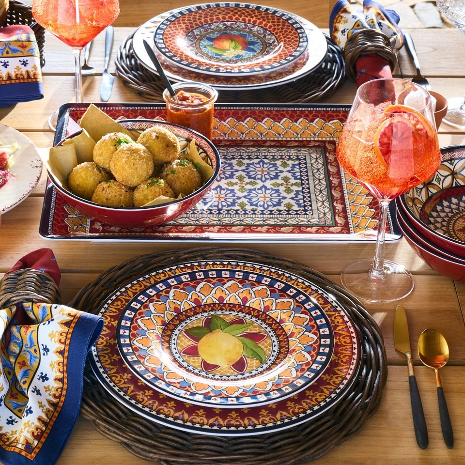 Williams Sonoma Sicily Red Melamine Dinnerware Williams Sonoma