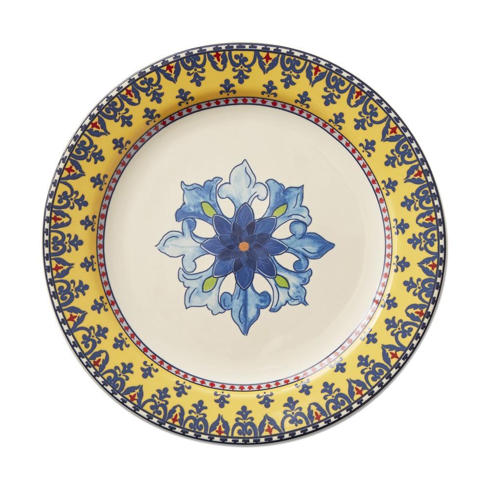 yellow ceramic plates