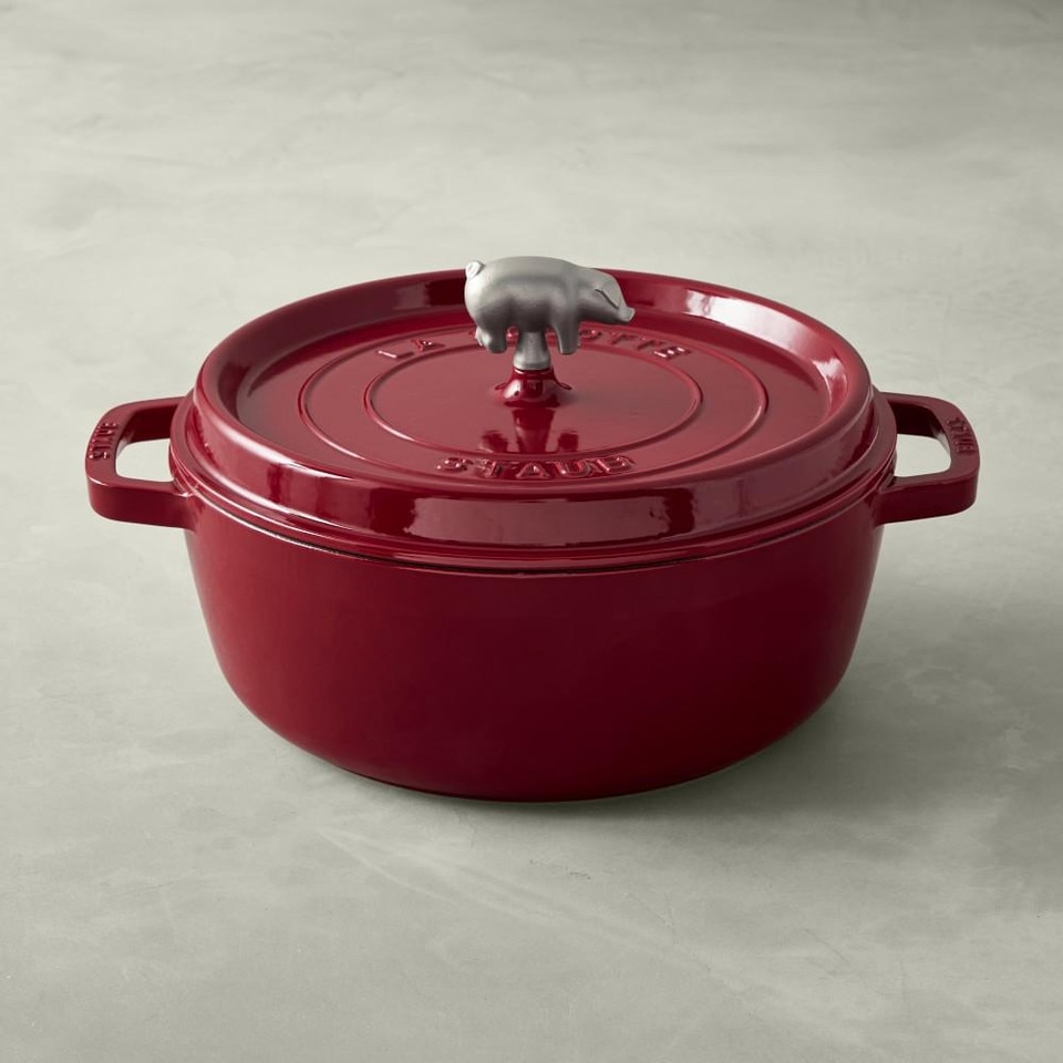 Staub Cast Iron Round Wide Dutch Oven, 5.6 L | Williams ...