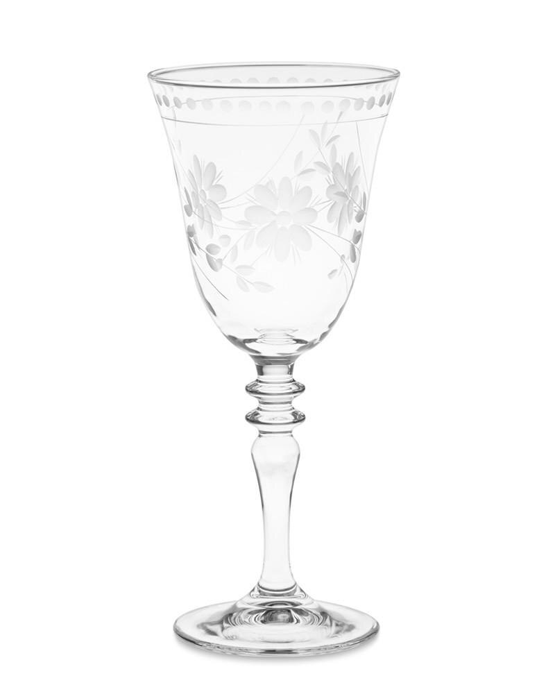 Vintage Etched Wine Glass | Williams 