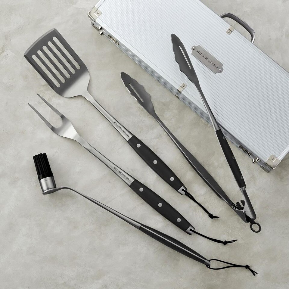 Williams Sonoma Stainless-Steel BBQ Tools, Set of 4 ...