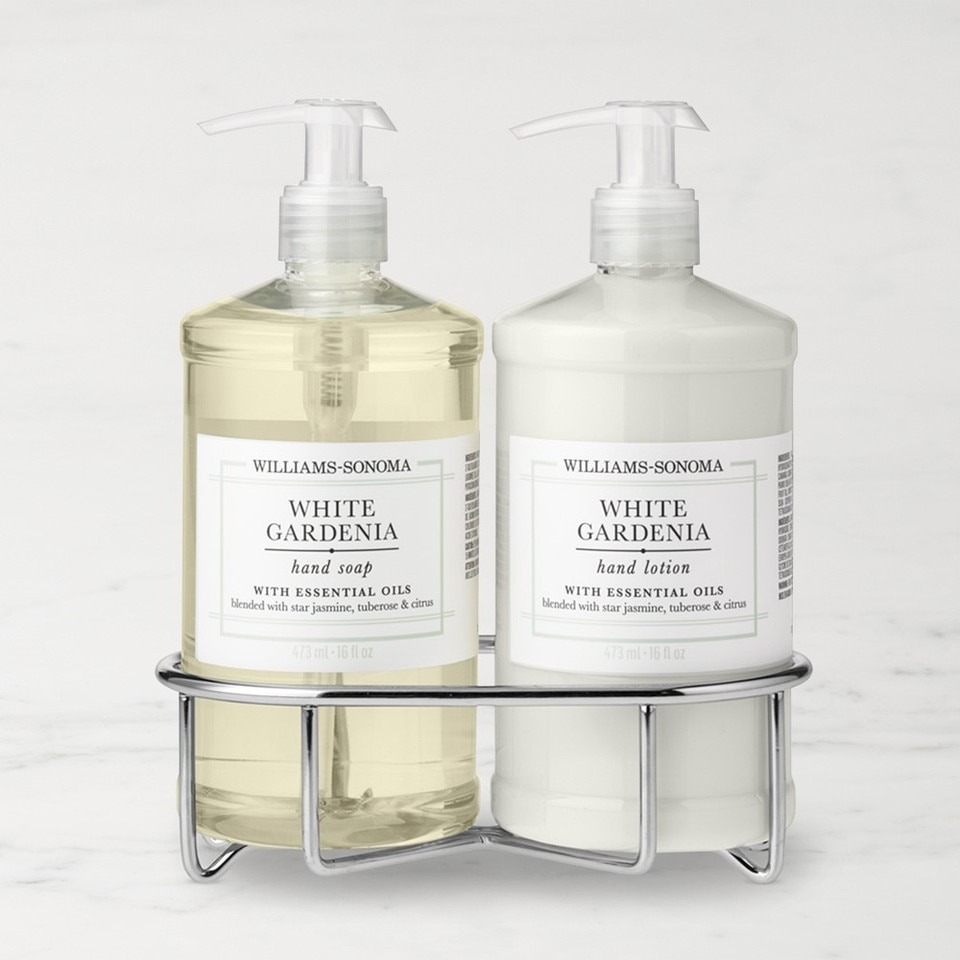 Williams Sonoma White Gardenia Hand Soap & Lotion, 3-Piece Set