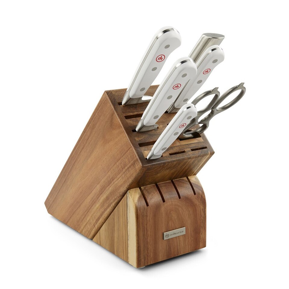Wüsthof Classic 7-Piece Knife Block Set, White