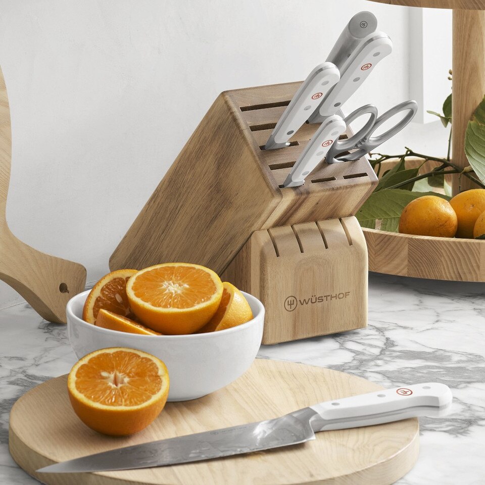 Wüsthof Classic 7-Piece Knife Block Set, White