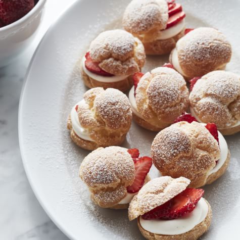 Profiteroles with Strawberries and Mascarpone