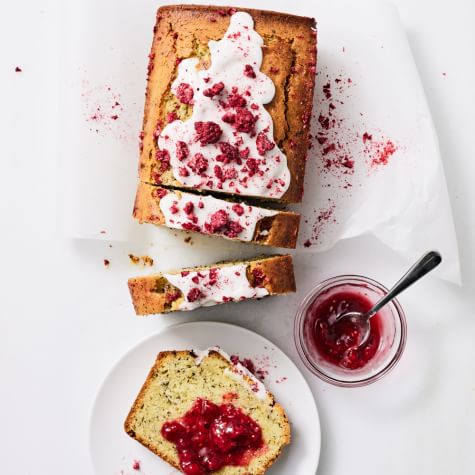 Earl Grey Tea Cake with Raspberry Preserves