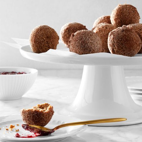 Gingerbread Drop Doughnuts with Raspberry Jam